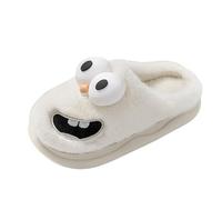 VBEDKDEB Zapatillas de estar por casa de invierno para mujer, cálidas zapatillas con lengua colgante, besos de invierno en 3D, ojos grandes, perro, divertido paquete de dibujos animados, cabeza, eva