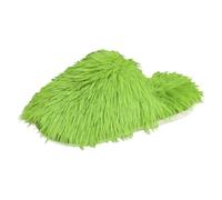 VBEDKDEB Zapatillas de estar por casa para mujer, de invierno, cálidas, modernas, informales, de algodón liso, para mujer al aire libre, puntera cerrada, talón abierto, verde, 39 EU