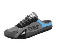 VBEDKDEB Zapatillas deportivas para hombre de trekking para hombre Lazy Man Half Slipperboard zapatos masculinos zapatillas blancas para hombre, E Grey, 40 EU