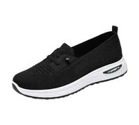 VBEDKDEB Zapatillas deportivas para mujer, informales, transpirables, cómodas, para madres en verano mediados, Negro , 38.5 EU