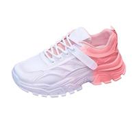 VBEDKDEB Zapatillas deportivas para mujer, zapatillas de deporte, para el tiempo libre, para correr, transpirables, para estudiantes, jóvenes, zapatillas de piel, rojo, 37 EU