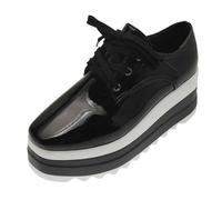 VBEDKDEB Zapatillas deportivas para mujer, zapatillas de deporte para mujer, zapatos de plataforma con suela gruesa, zapatos de mujer que aumentan el tamaño corporal, zapatos de cuero de moda con