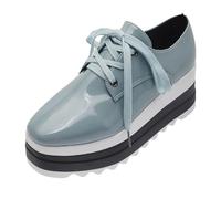 VBEDKDEB Zapatillas deportivas para mujer, zapatillas de deporte para mujer, zapatos de plataforma con suela gruesa, zapatos de mujer que aumentan el tamaño corporal, zapatos de cuero de moda con