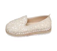 VBEDKDEB Zapatillas deportivas para mujer, zapatillas informales, modernas y versátiles, para mujer, que aumentan el tamaño corporal, zapatos de vela para mujer, Blanco, 41 EU