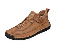 VBEDKDEB Zapatos casuales Mocasines para hombre Moda y cómoda ropa de trabajo baja para hombre Zapatos al aire libre que hacen más grande, marrón, 40 EU