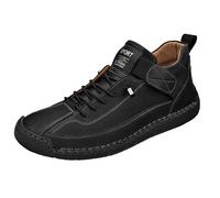 VBEDKDEB Zapatos casuales Mocasines para hombre Moda y cómoda ropa de trabajo baja para hombre Zapatos al aire libre que hacen más grande, Negro , 42 EU