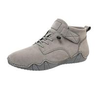 VBEDKDEB Zapatos casuales para hombre mocasines modelos de moda otoño e invierno cortos zapatos casuales al aire libre en talla grande zapatillas negras hombre, gris, 37.5 EU