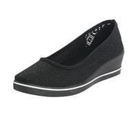 VBEDKDEB Zapatos de bailarina para mujer, cómodos, planos, bailarinas para mujer, moda de verano, malla, cuña hueca, plataforma, zapatos casuales, calzoncillos, pequeños, zapatos blancos, bailarinas