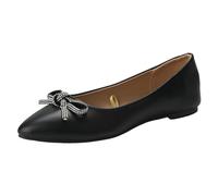 VBEDKDEB Zapatos de bailarina para mujer cómodos zapatos planos de bailarinas para mujer, zapatos individuales de moda tejidos con mosca engrosados suaves casuales bailarinas planas blancas damas