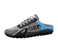 VBEDKDEB Zuecos para hombre Sabots Zapatos de hombre Tendencia versátiles zapatos casuales Lazy Man Half Slipperboard zapatos masculinos zuecos de jardín zapatos de verano para caminar descalzos, gris