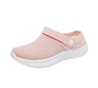 VBEDKDEB Zuecos para mujer y hombre, pantuflas Sabots Slip on para mujer, zapatos de trabajo, antideslizantes, zapatillas de senderismo, zapatos de verano, zapatillas de caminar descalzos, Rosa., 38.5