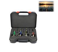 Vbest Life 4PCS Conjunto Swinger de caña de Pescar al Aire LED indicador de mordida de Pescado Iluminado