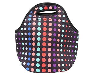 Vbest life Bolsa de Almuerzo t¨¦rmica aislada Bolsa de Almuerzo de Neopreno Impermeable de para Picnic Camping(Peque?os Puntos de Colores)