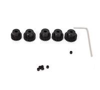 Vbest life Conjunto de Engranaje de pi?¨®n 48P, Conjunto de Engranaje de pi?¨®n 48P 22T 23T 24T 25T 26T Accesorio de actualizaci¨®n de Piezas de Repuesto para autom¨®viles RC(Negro)