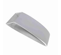 VBESTLIFE 1 capó Universal Decorativo para Entrada de Flujo de Aire, Cubierta de Ventilación para capó, Plástico ABS Negro con Rejilla de Aluminio (Silver)