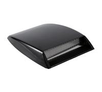 VBESTLIFE 1 capó Universal Decorativo para Entrada de Flujo de Aire, Cubierta de Ventilación para capó, Plástico ABS Negro con Rejilla de Aluminio (Black)