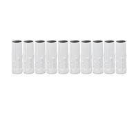 VBESTLIFE 10 Uds. Tubo de Metal Premium de Hierro E14 para Candelabro, 25x80mm, Accesorios de Iluminación DIY para Candelabros de Cristal para el Hogar (WHITE)