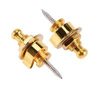 VBESTLIFE 10 Unids/bolsa Antideslizante Accesorio de Correas Hecho de Metal Duradero Ligero de Liberación Rápida para Guitarristas de bajo Eléctrico Acústico (GOLD)