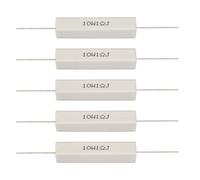 VBESTLIFE 10Pcs/Pack 1 Ohm 10W Kit de Resistencia de Divisor de Altavoz de cerámica Resistencia de Cemento Divisor de Altavoz(1 Ohm)