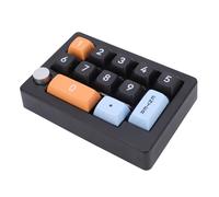 VBESTLIFE 12 Tecla Mecánica del Teclado de Juego, Teclado Macro Programable con Control de Perillas, Retroiluminación de RGB en Caliente para Wins OS X (Black)