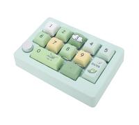 VBESTLIFE 12 Tecla Mecánica del Teclado de Juego, Teclado Macro Programable con Control de Perillas, Retroiluminación de RGB en Caliente para Wins OS X (Green)