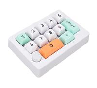 VBESTLIFE 12 Tecla Mecánica del Teclado de Juego, Teclado Macro Programable con Control de Perillas, Retroiluminación de RGB en Caliente para Wins OS X (White)