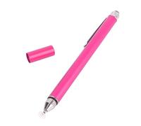 VBESTLIFE 2 en 1 Lápiz de Lápiz óptico, Tilo Capacitivo de Malla de Fibra Transparente de Alta Sensibilidad con Clip de Metal, para Calendario de Pantalla Táctil, Calendario Digital (Rosa roja)