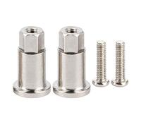 Vbestlife 2 piezas de repuesto para rueda delantera de coche RC para eje delantero de metal compatible con accesorios de coche modelo WPL D12