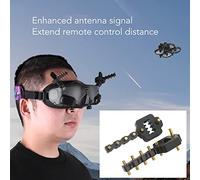 VBESTLIFE 2 Uds Amplificador de Señal de Antena, Amplificador Amplificador de Señal de Antena Yagi Uda Extensor de Rango de Control Remoto para Gafas de Drones RC (Negro)