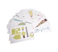 VBESTLIFE - 20 plantillas de papel 3D, molde de papel 3D para bolígrafo de impresión 3D de plumas 3D modelos para niños DIY.