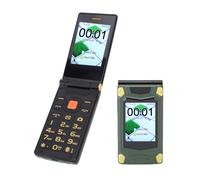 VBESTLIFE 2G Flip Cell Teléfono para Personas Mayores, 3 Pulgadas y 2.6 Pulgadas Pantalla de Pantalla Dual Ultra Delgada Flip Teléfono para Ancianos, Teléfono Móvil Desbloqueado con SOS, (Green)