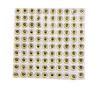 Vbestlife 3D holográfico 8mm peces ojos etiqueta engomada artificial pesca señuelo ojos etiqueta engomada Set pesca artificial señuelos ojo (oro)