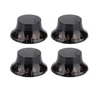 4 PCS perillas de Control de Volumen de Tono de Velocidad de Guitarra eléctrica para Guitarra eléctrica EPI LP 3 Estilos para Elegir(Negro con Palabra de Oro) Accesorios de Juego