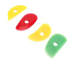 VBESTLIFE 4 Piezas Varillas de Silicona Suave Herramientas de Arcilla de Cerámica Esculpir Dar Forma Alisar Amarillo Rosa Rojo Ideal para Cerámica 4 Varillas de Silicona