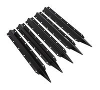 VBESTLIFE 5 Estacas de Reparación de Postes de Valla de Acero Resistente, Kit de Soporte para Postes de Valla con Puntas Puntiagudas para una Instalación Rápida sin Cavar Hormigón