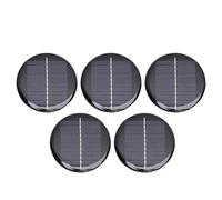 VBESTLIFE 5 paneles solares redondos, 60 mm, 0,28 W, paneles solares de silicona monocristalina para pequeños proyectos electrónicos