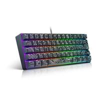 VBESTLIFE 61 Teclas RGB Teclado de Juego Retroiluminado, Sensación Mecánica de Cable de USB Compacta con 25 Teclas sin Tecnología de Conflicto, para Jugadores de Portátiles para PC
