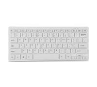 VBESTLIFE 78 Teclas Ultra Thin Mini Keyboard, USB con Cable y Compacto para Computadora de Escritorio, PC Portátil, Teclas de Grabado ABS Duraderas (White)