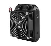 Vbestlife 90 mm 8 Tubos Intercambiador de Calor Ventilador, Disipación de Calor más Rápida, Ventilador de Refrigeración por Agua
