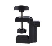 VBESTLIFE Abrazadera C Universal Abrazadera de Soporte de Aluminio ABS Soporte de Montaje de Escritorio con Orificio de 1/4 pulg. Y 1,2 Cm Negro