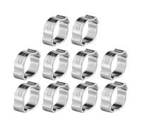 VBESTLIFE Abrazadera de Manguera Galvanizada de Dos Orejas, Clamp/Holder de Sujeción Duradero para Tubo de, Ideal para Automóviles, 10 Piezas de 5 a 23 Mm (11-13 mm)