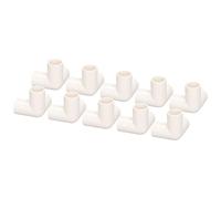 VBESTLIFE Accesorios de Tubería, Conector en T de PVC de 3 Vías, Conector de Esquina de Codo de 90 Grados, Grado de Muebles de 25 Mm de Diámetro Interior de 1 Pulgada para Soporte de Jardín de (WHITE)