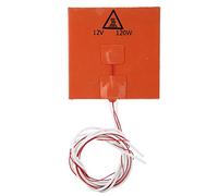 Vbestlife Accesorios para impresoras 3D Almohadilla calefactora de Silicona para Cama Caliente.(12v 120w, 120 * 120 mm)