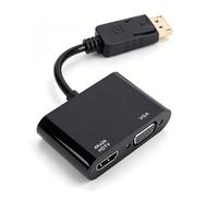 VBESTLIFE Adaptador 2 en 1 DisplayPort a HDMI VGA para Monitor