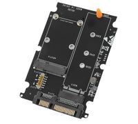 VBESTLIFE Adaptador a M.2 MSATA SSD, Tarjeta Convertidora 2 en 1 M. y MSATA a 3.0 para SSD 22x80/60/42/30mm y 30x50mm, Kit de Actualización de Disco Duro Interno para PC de Escritorio Portátil