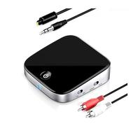 VBESTLIFE Adaptador Bluetooth para Avión, Receptor Transmisor Bluetooth 5.0 con Enchufe Adaptador de Avión de 2 Pines para TV, Vuelo, Gimnasio, Sistemas Estéreo Domésticos