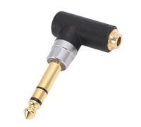 VBESTLIFE Adaptador de 4,4 Mm a 6,35 Mm, ángulo Recto Chapado en Oro, Adaptador Estéreo Hembra de, a Conector Macho de 6,35 para Amplificador de Guitarra
