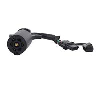 VBESTLIFE Adaptador de Enchufe de Remolque de 7 a 4 Pines, Convertidor de Hoja a Enchufe Redondo para Remolque, Arnés de Cableado de 6-24 V para Caravana, RV, Barco, Cubierta Antipolvo Resistente a la