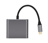 VBESTLIFE Adaptador de Monitor Dual, Tipo C a DisplayPort HDMI 8K 30Hz 4K 144Hz Puerto Dual único 4K 60Hz para Computadoras Portátiles