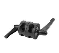 VBESTLIFE Adaptador de Montaje de Soporte de Soporte de Cabeza giratoria con Abrazadera de Doble Cabezal Compatible con Soporte de luz, Brazo de extensión y Reflector de Flash de Estudio fotográfico